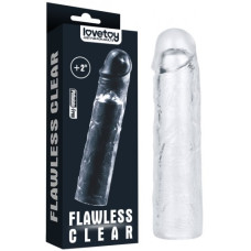 Прозрачная насадка на пенис Flawless Clear Penis Sleeve + 5 см
