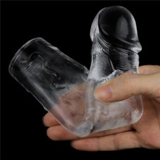 Прозрачная насадка на пенис Flawless Clear Penis Sleeve + 5 см