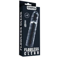 Прозрачная насадка на пенис Flawless Clear Penis Sleeve + 5 см