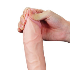 Фаллос с мошонкой Soft Ejaculation Cock с имитацией семяизвержения 20 см