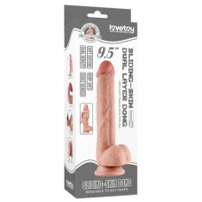 Гнущийся фаллоимитатор с эффектом двойной кожи Lovetoy Sliding-Skin Dual Layer Dong 24 см