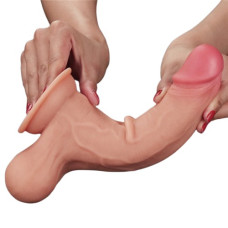 Гнущийся фаллоимитатор с эффектом двойной кожи Lovetoy Sliding-Skin Dual Layer Dong 22 см