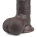 Черный фаллоимитатор на присоске Lovetoy Sliding-Skin Dual Layer Dong 20 см