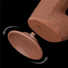 Реалистичный фаллоимитатор-мулат на присоске Lovetoy Sliding-Skin Dual Layer Dong 34 см