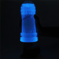 Прозрачный мастурбатор светящийся в темноте Lumino Play Ribbed Masturbator