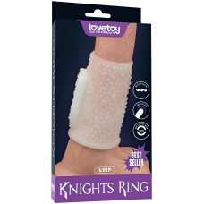 Рельефная вибронасадка на пенис Vibrating Drip Knights Ring
