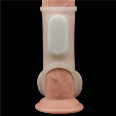 Вибронасадка на пенис и мошонку Vibrating Silk Knights Ring with Scrotum Sleeve