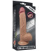 Фаллос на присоске с мошонкой Dual-layered Silicone Dildo мулат 22 см