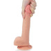 Фаллос на присоске с мошонкой Dual-layered Silicone Dildo 22 см