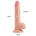 Фаллос на присоске с мошонкой Dual-layered Silicone Dildo 22 см