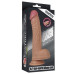 Фаллоимитатор на присоске с мошонкой мулат Dual-Layered Silicone Dildo 22 см