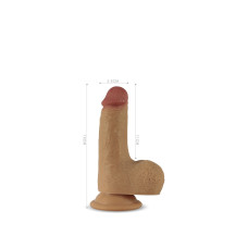 Фаллос на присоске с мошонкой Dual-layered Silicone Nature Cock 