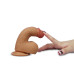 Фаллос на присоске с мошонкой Dual-layered Silicone Nature Cock 