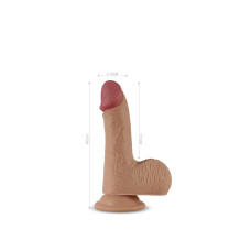 Фаллос на присоске с мошонкой Dual-layered Silicone Nature Cock 