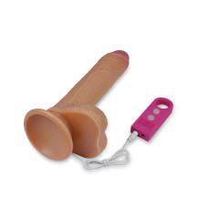 Вибратор на присоске с голосовым управлением Dual-layered Silicone Vibrating Nature Cock 
