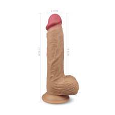 Вибратор на присоске с голосовым управлением Dual-layered Silicone Vibrating Nature Cock 