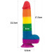 Радужный фаллоимитатор Prider Dildo 23 см