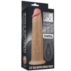 Реалистичный вибратор с ротацией Dual Layered Silicone Rotator 21 см