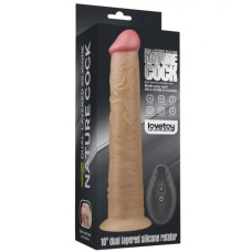 Реалистичный вибратор с ротацией Dual Layered Silicone Rotator 25 см