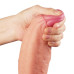 Большой фаллос на присоске с мошонкой Dual Layered Silicone Cock 28 см