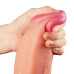 Большой фаллос на присоске с мошонкой Dual Layered Silicone Cock 30 см