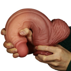 Широкий фаллос-гигант с рельефным стволом Lovetoy Nature Cock King Sized 25 см