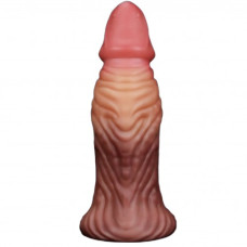Широкий фаллос с ярко выраженным рельефом и большой головкой Lovetoy Silicone Cock 18 см