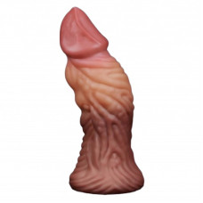 Широкий фаллос с ярко выраженным рельефом и большой головкой Lovetoy Silicone Cock 18 см