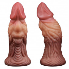 Широкий фаллос с ярко выраженным рельефом и большой головкой Lovetoy Silicone Cock 18 см
