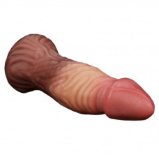 Широкий фаллос с ярко выраженным рельефом и большой головкой Lovetoy Silicone Cock 18 см