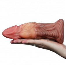 Широкий фаллос с ярко выраженным рельефом и большой головкой Lovetoy Silicone Cock 18 см