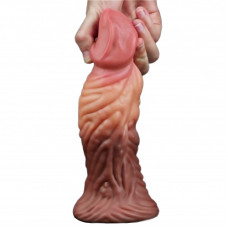 Широкий фаллос с ярко выраженным рельефом и большой головкой Lovetoy Silicone Cock 18 см