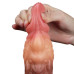 Широкий фаллос с ярко выраженным рельефом и большой головкой Lovetoy Silicone Cock 18 см