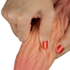 Фаллос-язычок с рельефным стволом Lovetoy Nature Cock Tongue 25 см