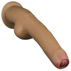 Фаллос с закрытой головкой и высоко посаженной мошонкой Dual Layered Handle Cock 28 см