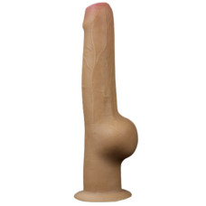 Фаллос с закрытой головкой и высоко посаженной мошонкой Dual Layered Handle Cock 28 см