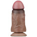 Суперширокий фаллос-мулат с мошонкой Lovetoy Silicone Cock 18 см
