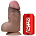 Суперширокий фаллос-мулат с мошонкой Lovetoy Silicone Cock 18 см