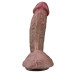 Рельефный фаллос-мулат с мошонкой Lovetoy Silicone Cock 20 см