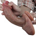 Рельефный фаллос-мулат с мошонкой Lovetoy Silicone Cock 20 см