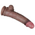 Реалистичный фаллос-мулат с рельефным стволом Lovetoy Silicone Cock 30 см