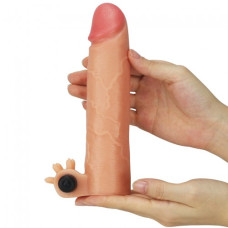Насадка на пенис с вибрацией Revolutionary Silicone Nature Extender + 5 см