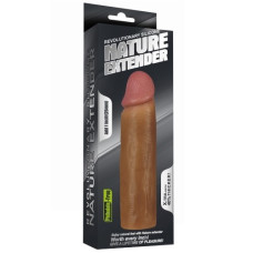 Удлиняющая насадка на пенис Revolutionary Silicone Nature Extender мулат + 4 см
