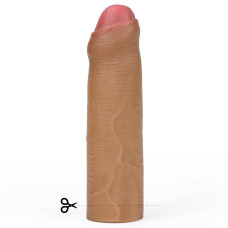 Удлиняющая насадка на пенис Revolutionary Silicone Nature Extender Uncircumcised мулат + 4 см