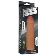 Удлиняющая насадка на пенис Revolutionary Silicone Nature Extender Uncircumcised мулат + 4 см