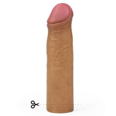 Удлиняющая насадка на пенис Revolutionary Silicone Nature Extender мулат + 5,5 см