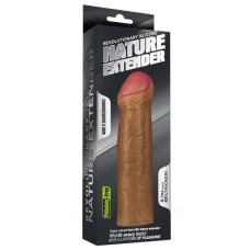 Удлиняющая насадка на пенис Revolutionary Silicone Nature Extender мулат + 5,5 см