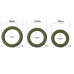 Набор эрекционных колец Power Plus Soft Silicone Snug Ring зеленого цвета