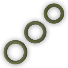 Набор эрекционных колец Power Plus Soft Silicone Snug Ring зеленого цвета