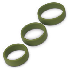 Набор эрекционных колец Power Plus Soft Silicone Pro Ring зеленого цвета